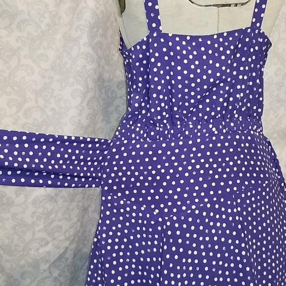Retro Rockabilly Polka Dot Summer Dress - Picture 7 of 10
